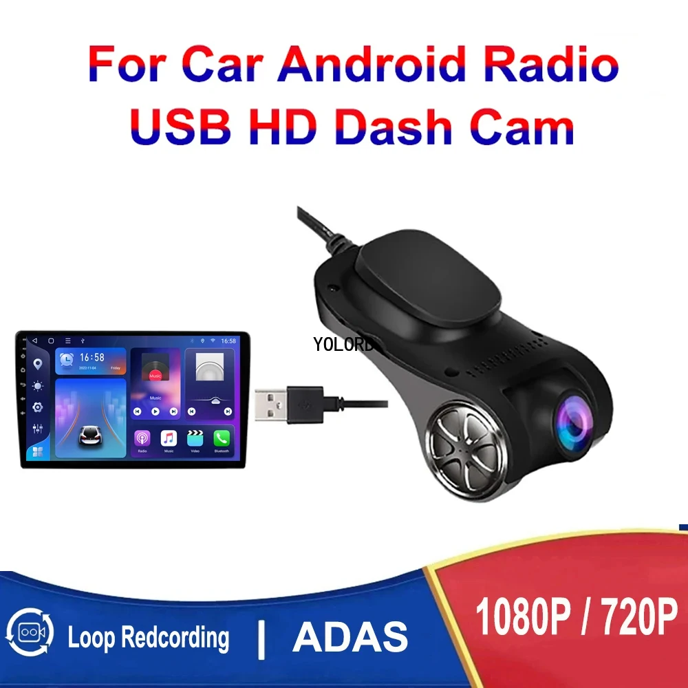 Dash Cam ADAS Car DVR ADAS Dashcam DVRs Video HD 1080P USB Auto Recorder for Android Multimedia Player DVD