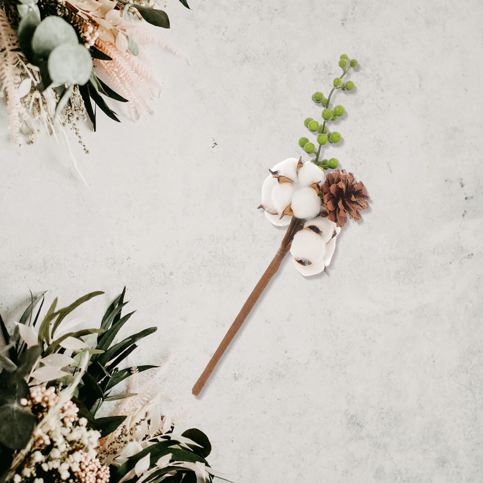 

4pcs Preserved Flower Decor Natural Cotton Stems For Vase Display Farmhouse Home Centerpiece Diy Craft Fall Wedding Holiday