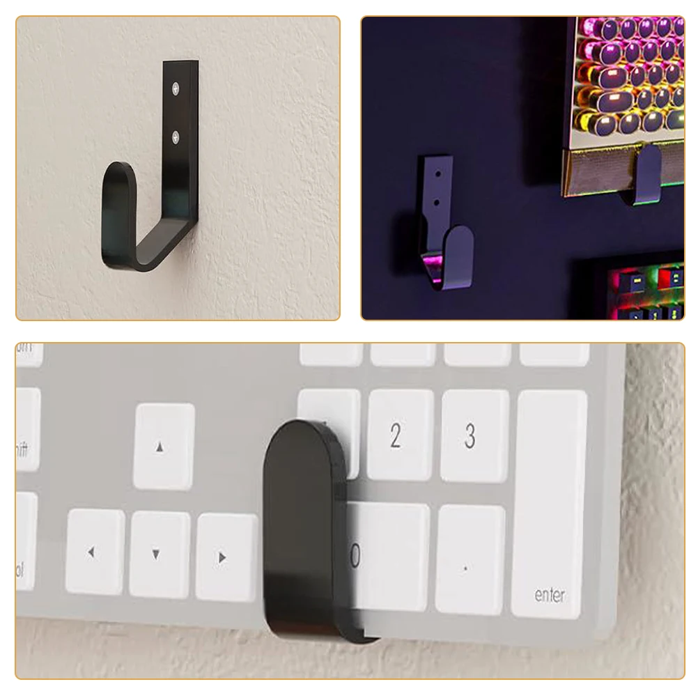 2pcs Wall Holder For Keyboard Acrylic Keyboard Wall Hanger Compatible With All Keyboard Wall Mounts Storage Organizer