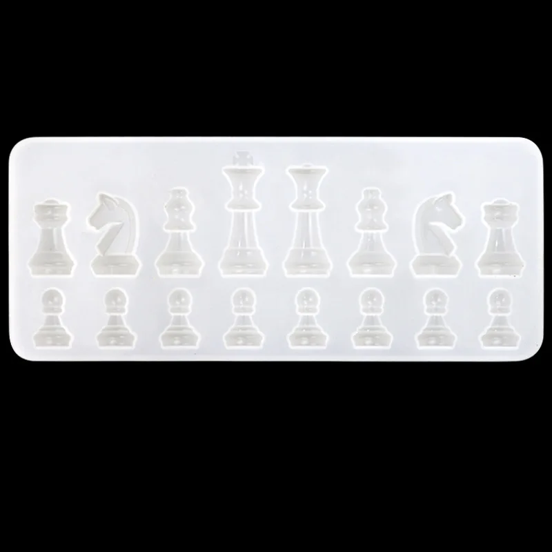 16 consecutive chess pieces, chocolate decorative molds, handmade DIY glue molds, accessories