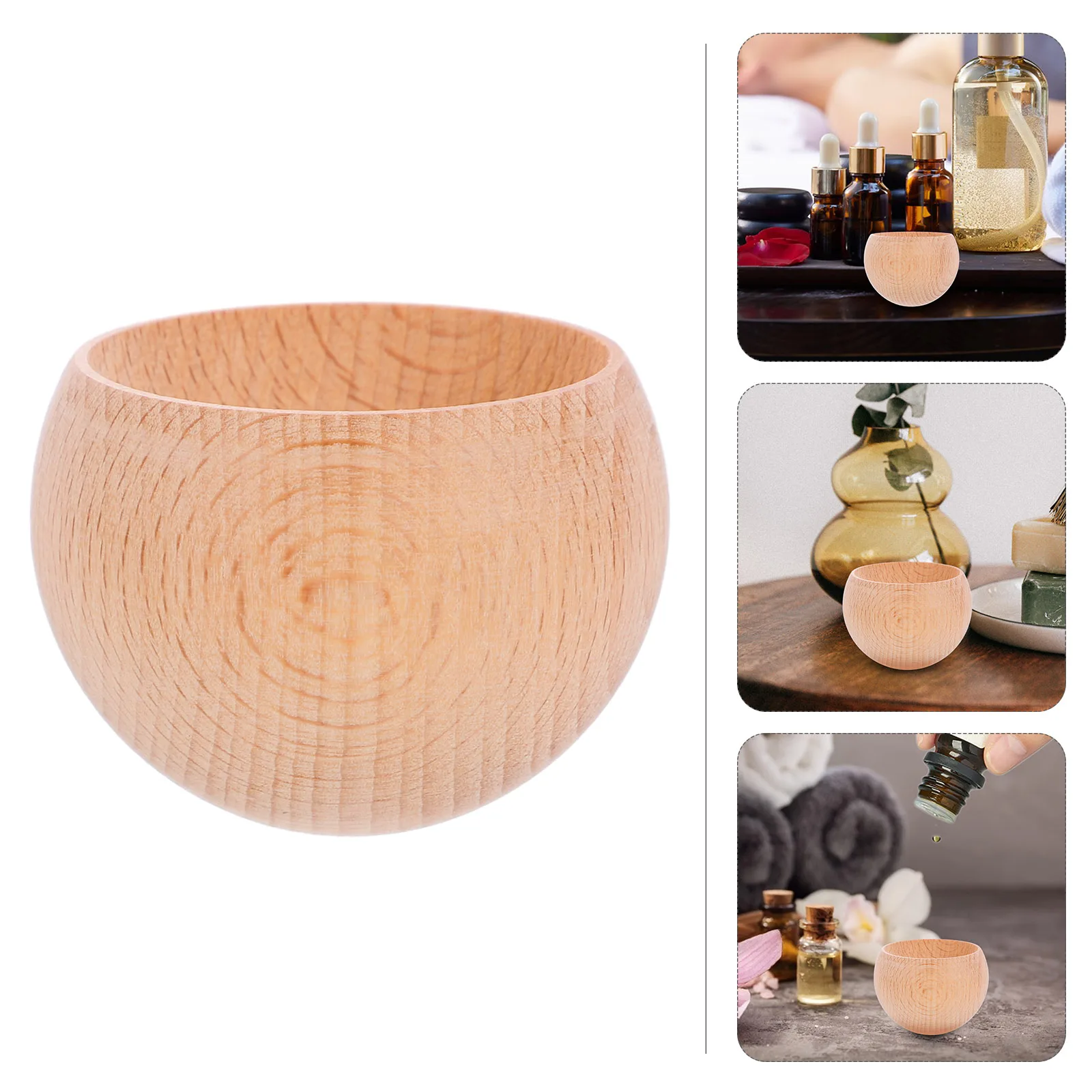 

Essential Oil Diffuser Wood Aromatherapy Wooden Adornment Home Car Decor Non Fire Diffusing Wood Perfume Small Round