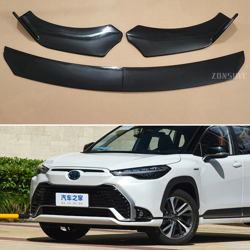 

Universal 4pcs For Toyota Frontlander 2022--2024 Year Front Bumper Lip Splitter Spoiler Body Kit Accessories