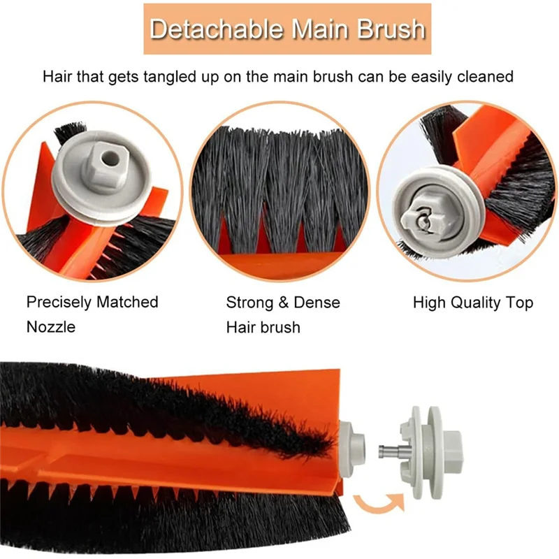 ABGP-الفرشاة الجانبية الرئيسية ممسحة القماش فلتر Hepa استبدال إكسسوارات قطع غيار لشاومي Dreame W10/W10 Pro روبوت فراغ نظيفة