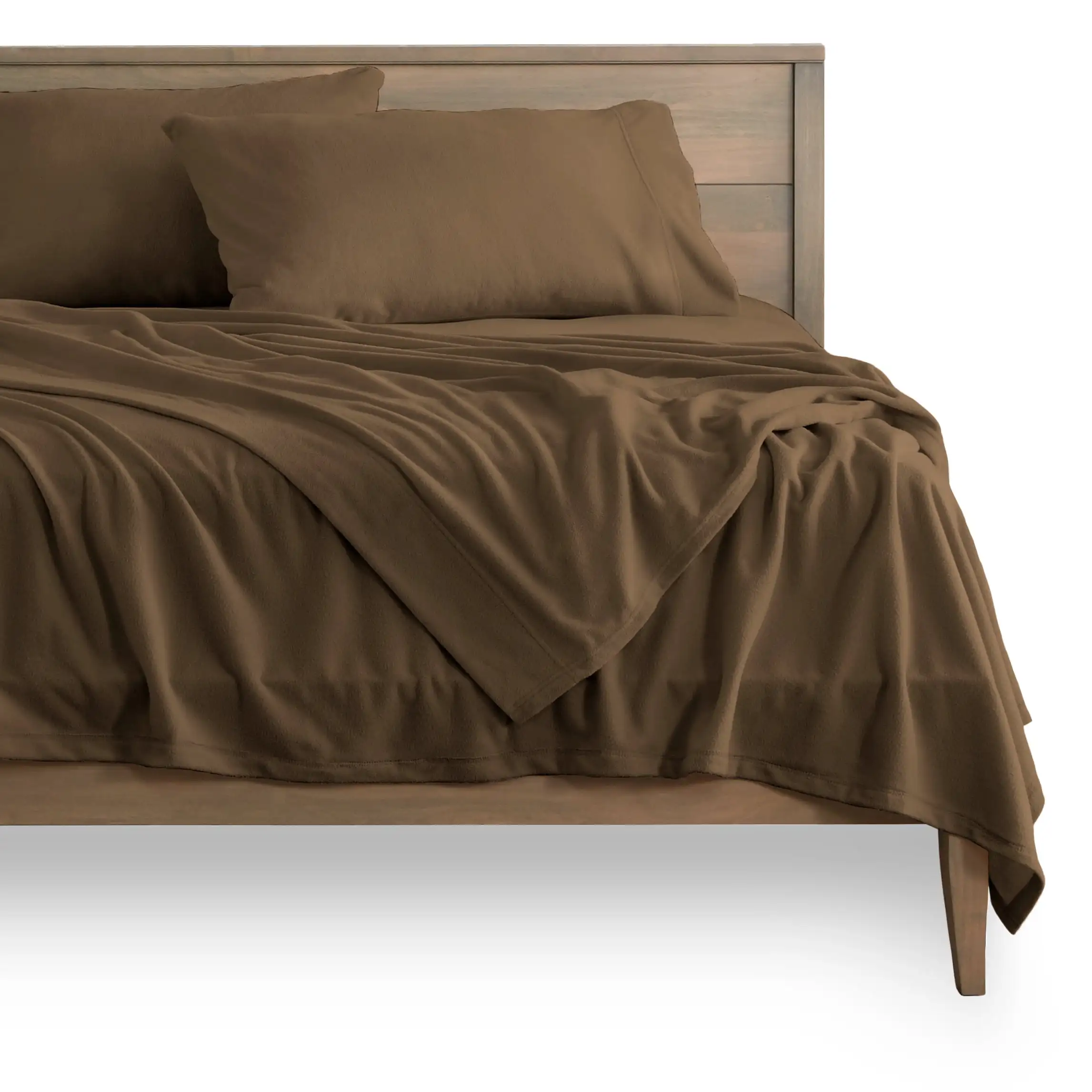 

Fleece Sheet Set, Warm Plush Polar Fleece, Pill Resistant, Twin Xl, Cocoa