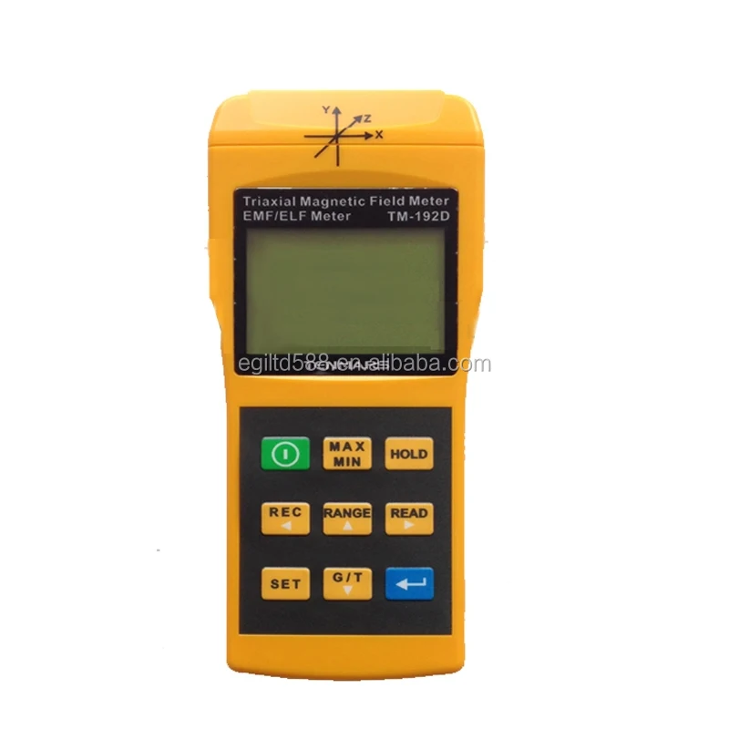 TENMARS TM-192D 3-Axis EMF Electromagnetic Magnetic Field Gauss Meter EMF 30~2000HZ with Datalogger