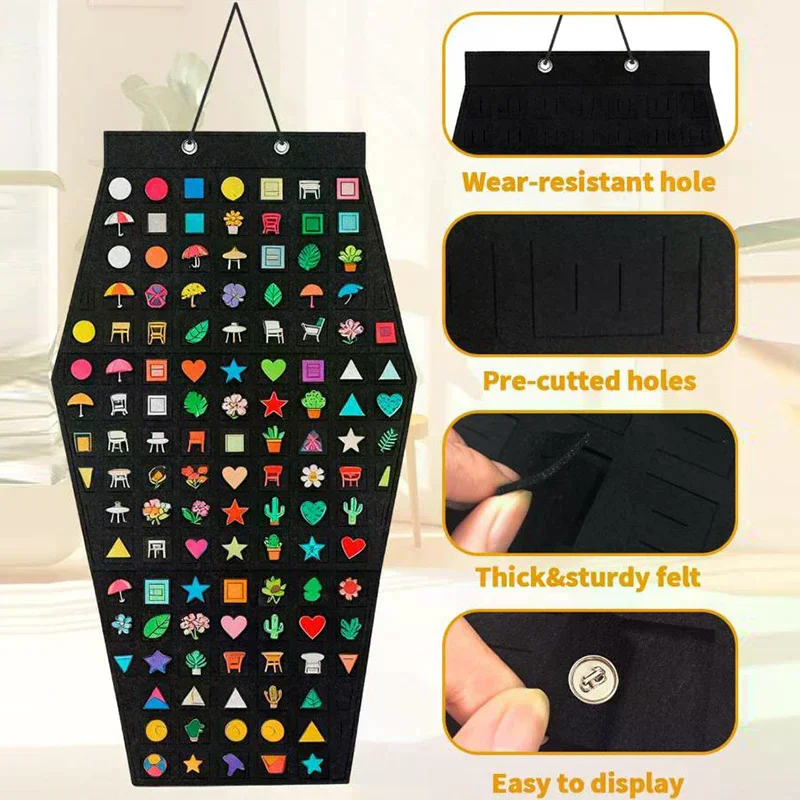 

New Wall Mounted Jewelry Bag Jewelry Display Felt Earrings Storage Bag Necklace Ring Jewelry Organizer Packaging