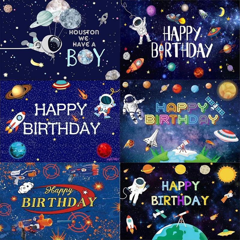 

Astronaut Party Backdrop Wall Background Photo Supplies Wedding Decoration Custom Birthday Photozone Newborn Photography Props