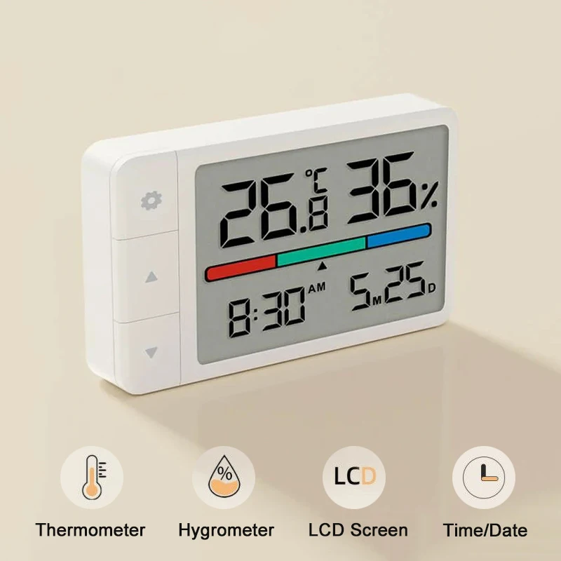 Xiaomi MiaoMiaoCe Intelligent Thermometer Hygrometer Meter Multi Function Clock Digital Display Weather Station Sensor for Home