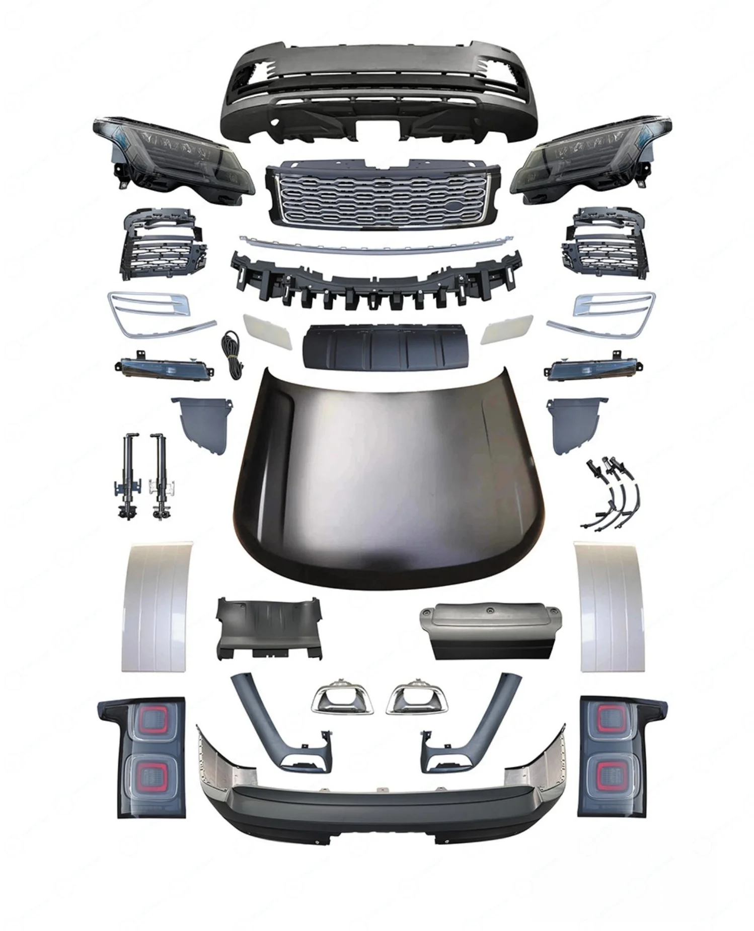Factory Wholesale Consist of Grill Bumper Body Kit for  Range Rover vogue L405 2013-2017 Alterated to 2020 SVA