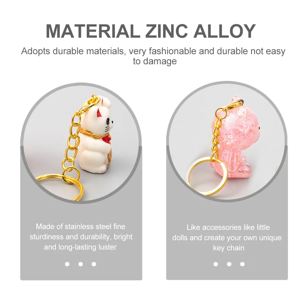 

50 Pcs Key Chain Pendant Keyrings The Lobster Lanyard Claw Clip Clasps Metal Keychain Making Supplies