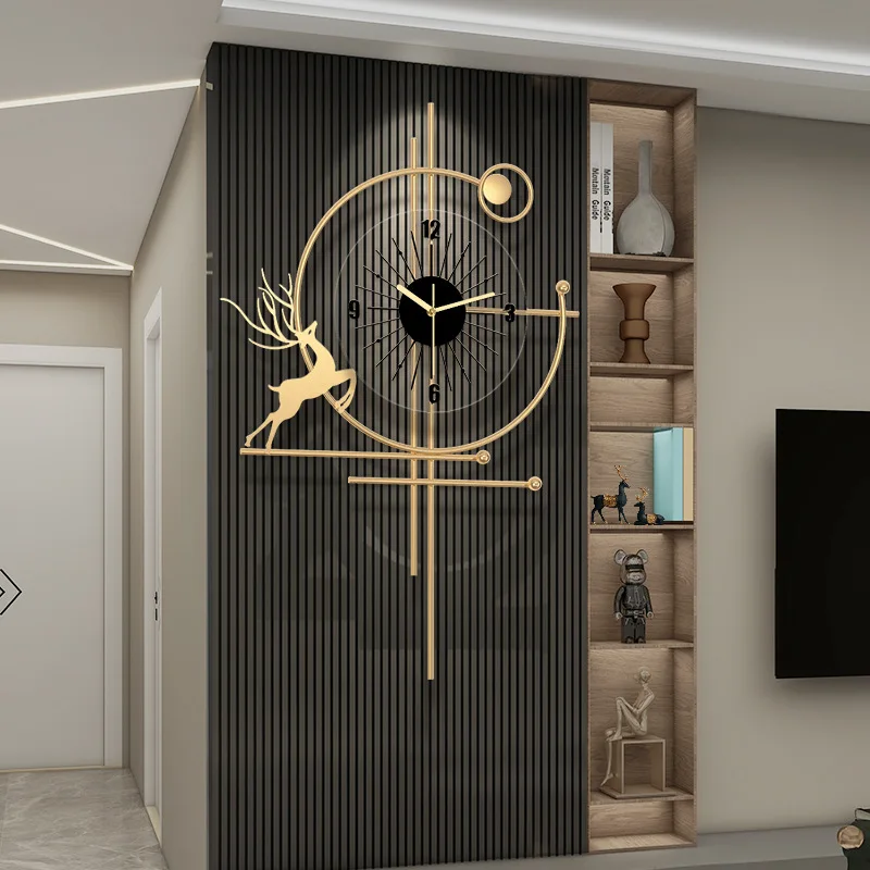 

wall clock Fu Lu modern living room wall clock minimalist luxury watches creative simple wall watch.