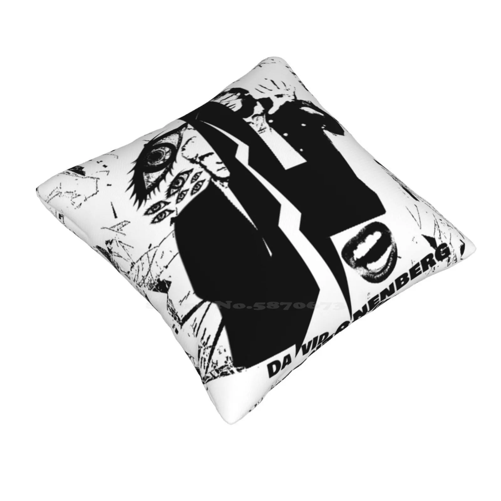 David Cronenberg Logo Home Sofa Car Waist Throw Pillowcase Movie Theater Cronenberg The Fly Art Desing