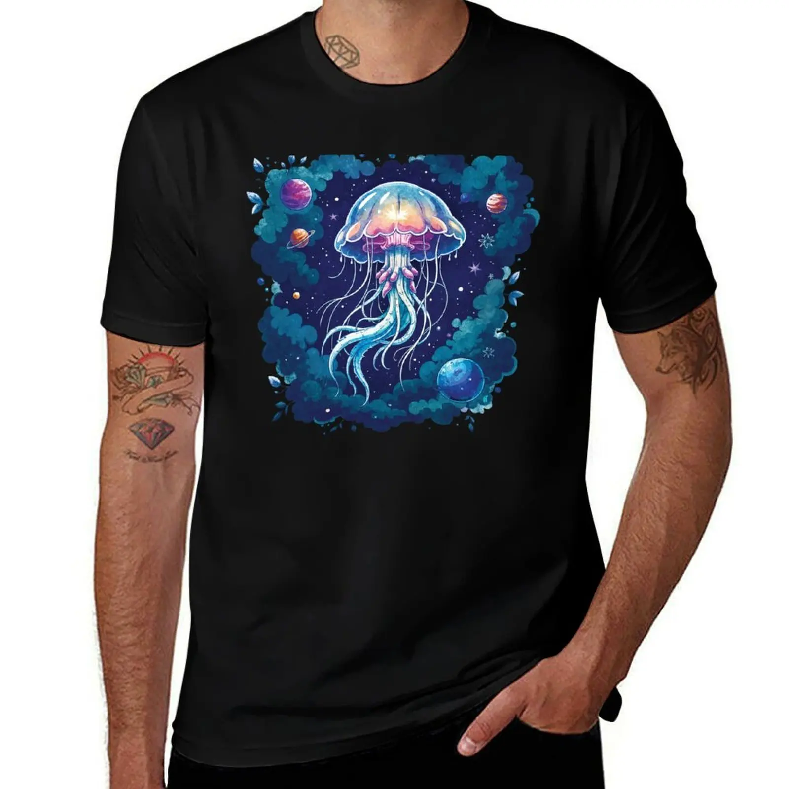 

Space Jellyfish T-Shirt Personalized t-shirt korean fashion summer top Louboutins mens graphic t-shirts big and tall