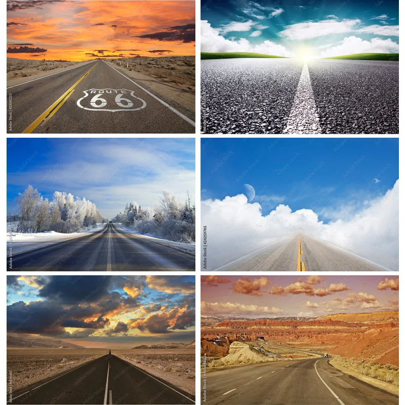 

Highway Nature Scenery Photography Backdrops Travel Landscape Photo Backgrounds Studio Props 211228 GLL-01