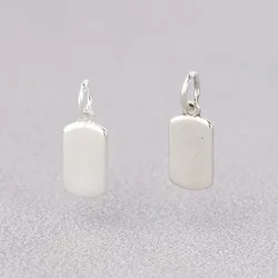 100% Real Sterling 925 Silver Accaccessories Nothing Card Charm Pendant For Bracelets Necklaces Key Diy Material S0988