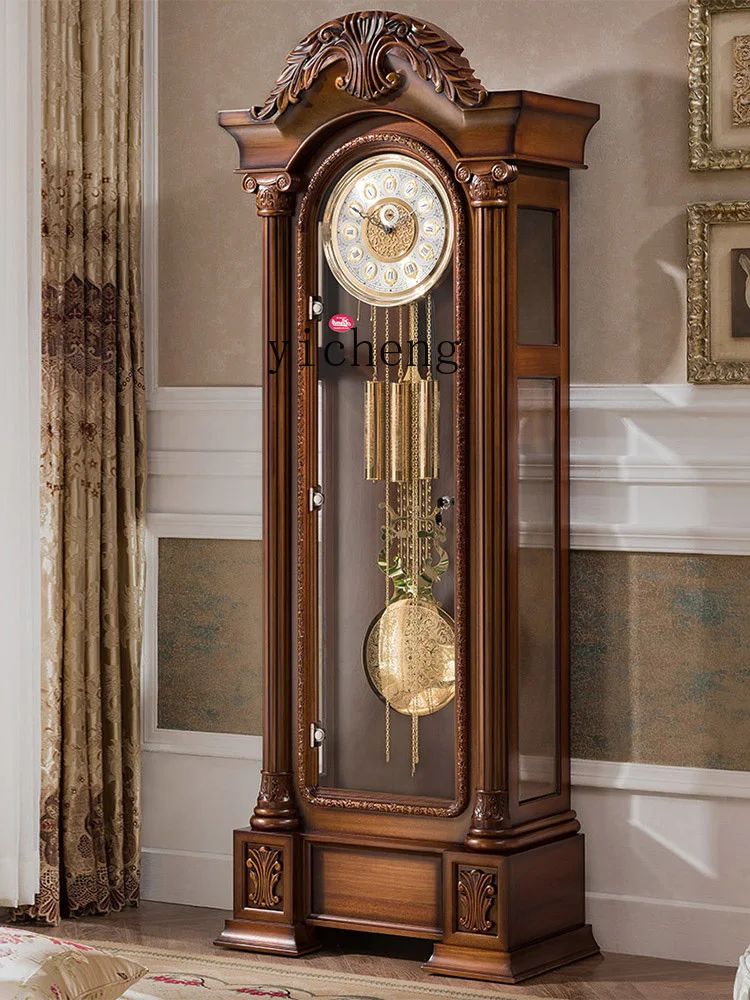 ZC the Grandfather Clock Living Room Machinery Standing Grandfather Clock Modern Vertical Pendulum Clock New Chinese Watch