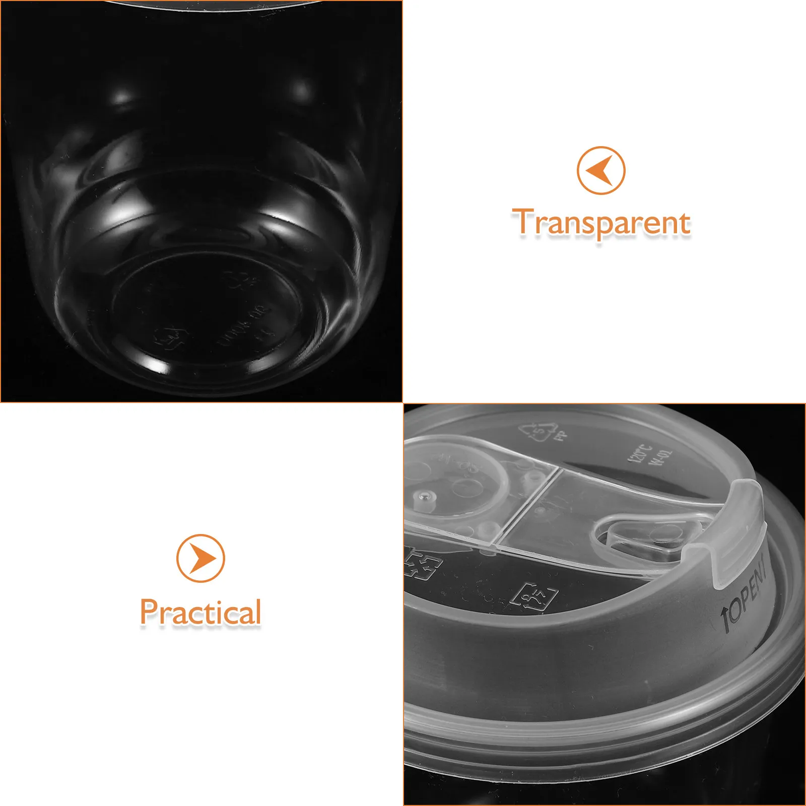 50Pcs Clear Disposable Coffee Cups 380ml Plastic Takeaway Cup with Sip Lid Iced Cold Drinks Smoothie Tea Transparent Coffee Cup view 4