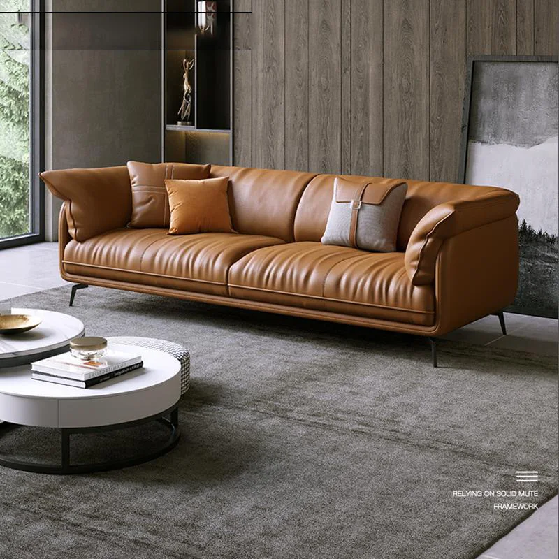 Modern Minimalist Living Room Leather Sofa Apartment Furniture Set Combination Wtih Customzied Color Sofa De Canto Furniture