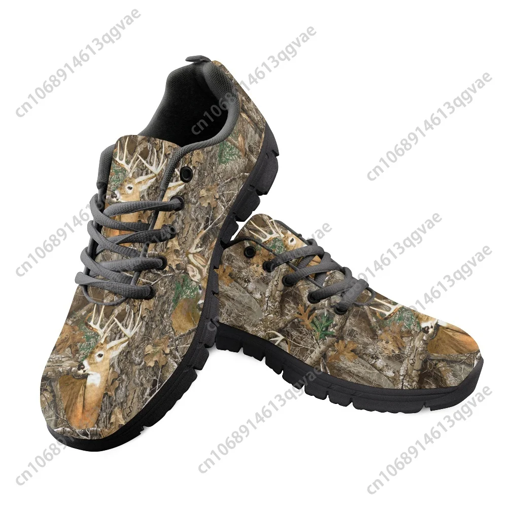 Camo Deer Camouflage Hunting Sports Shoes Mens Womens Teenager Kids Children Custom Sneakers High Quality Couple Casual Shoes