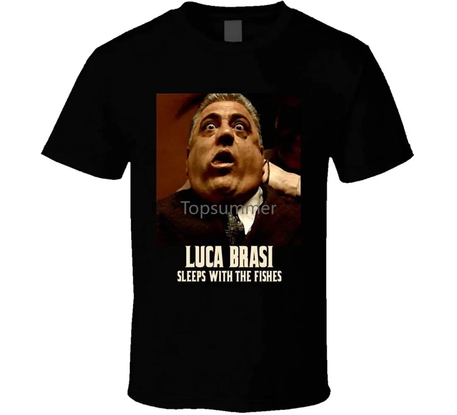 Bailey Geddes The Godfather Luca Brasi Sleeps With The Fishes Mafia Movie Fan T-Shirt