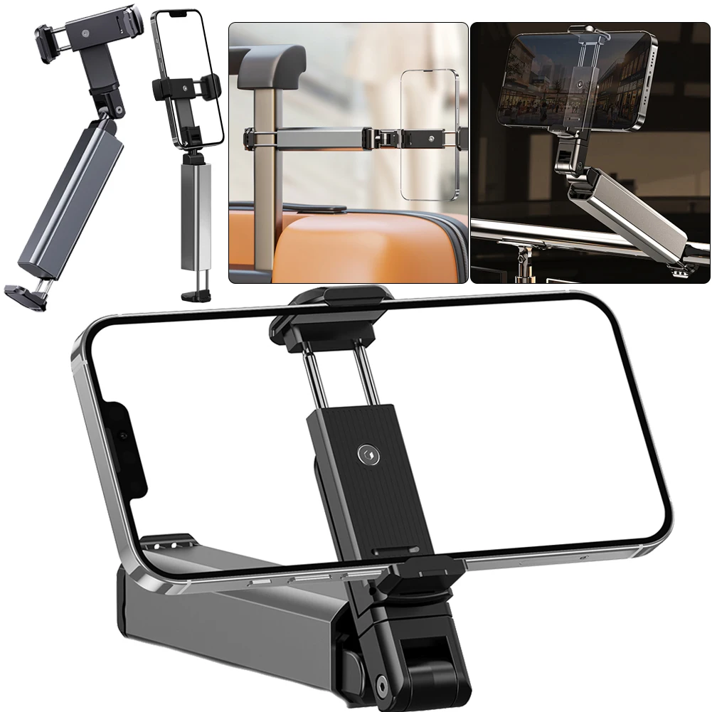 

Airplane Phone Holder Stand Adjustable Phone Stand Portable Travel Mount 360° Rotation Selfie Holding Train Seat Stand Support