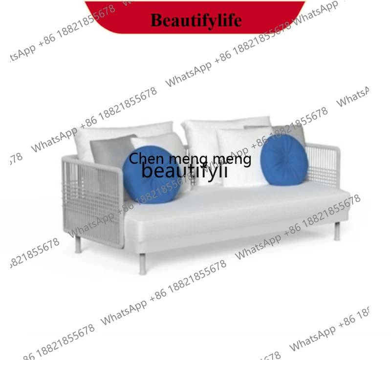 

X Outdoor Sofa Courtyard Rattan Chair Combination Outdoor Leisure Balcony Homestay Hotel Terrace Waterproof and Sun Protection