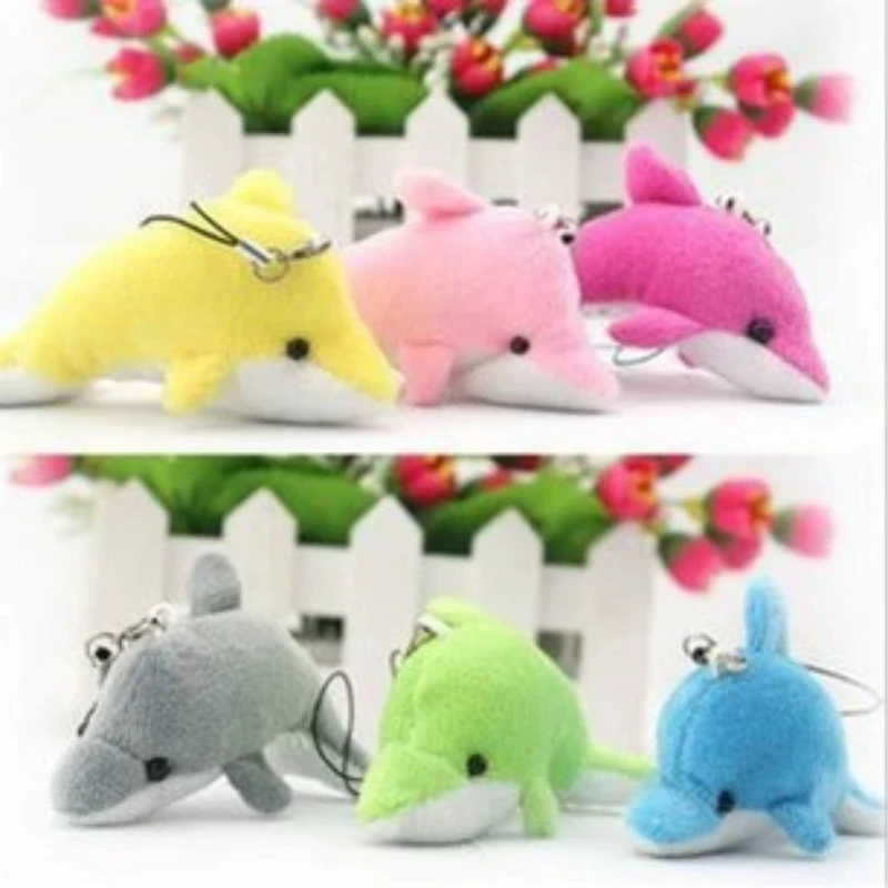 Super Kawaii Kleiner Delphin Plüsch Stofftiere Niedlicher Schlüsselanhänger Anhänger Hochzeitsstrauß Dekor Zubehör Puppe Schlüsselanhänger Stofftier