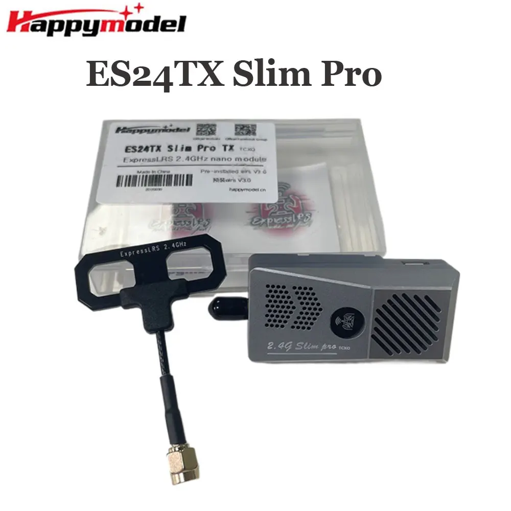 HappyModel ES24TX Slim Pro 2.4G 1W 1000mW ELRS Nano TX Modulo LED Ventola di raffreddamento Adattatore Nano per TBS Tango2 Pro Radiomaster Zorro