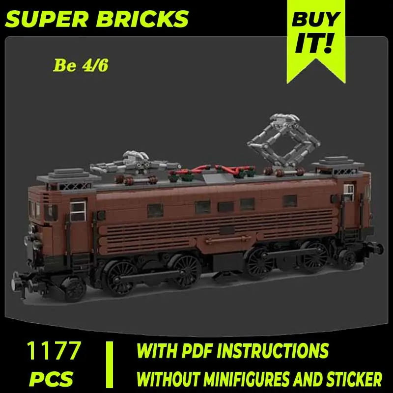 MOC City Freight Railway Train Set Red Locomotive Model Building Block Assembly Transport Vehicles Collection Series Toy Gifts