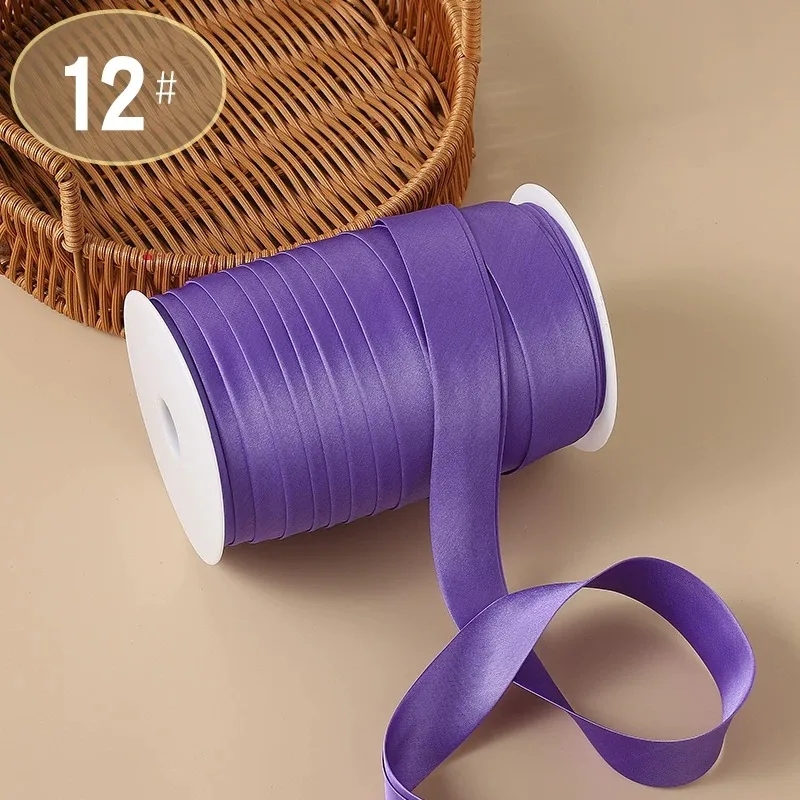 2,5 cm & 1,5 cm bügelfreies Satin-Schrägband, Cheongsam-Kantenbänder, vorgeschnittenes diagonales Stoffband zur Dekoration von Kleidungsstücken – Detail 7