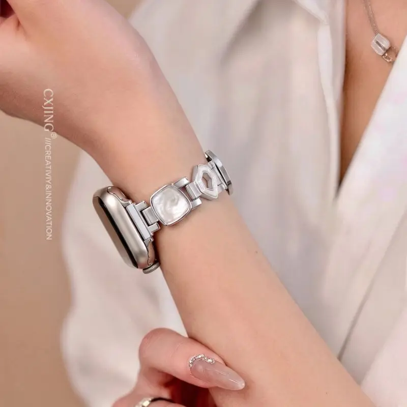 Leather watchband for Xiaomi band 10 Pro/9 Pro Sport Strap For Redmi watch 6/5/4 Smartwatch Correa Bracelet Women Wristband
