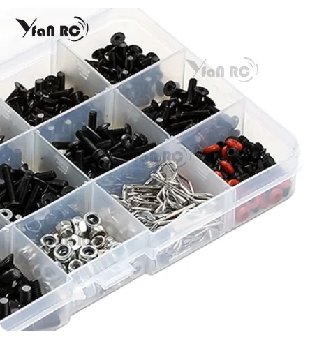 500pcs Universal RC Screw Kit Screws Assortment Set Hardware Fasteners for  Axial Redcat HPI Arrma Losi 1/8 1/10 1/12