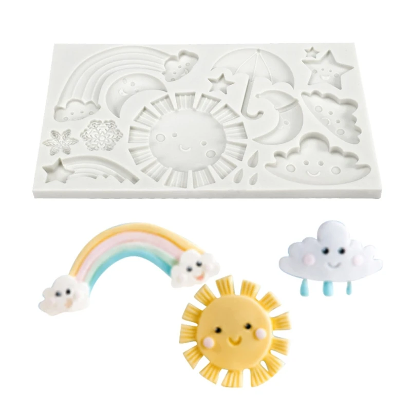 

Rainbow for Sun Silicone Chocolate Mould Cake Decor Tools Kitchen Baking Accesso M76D