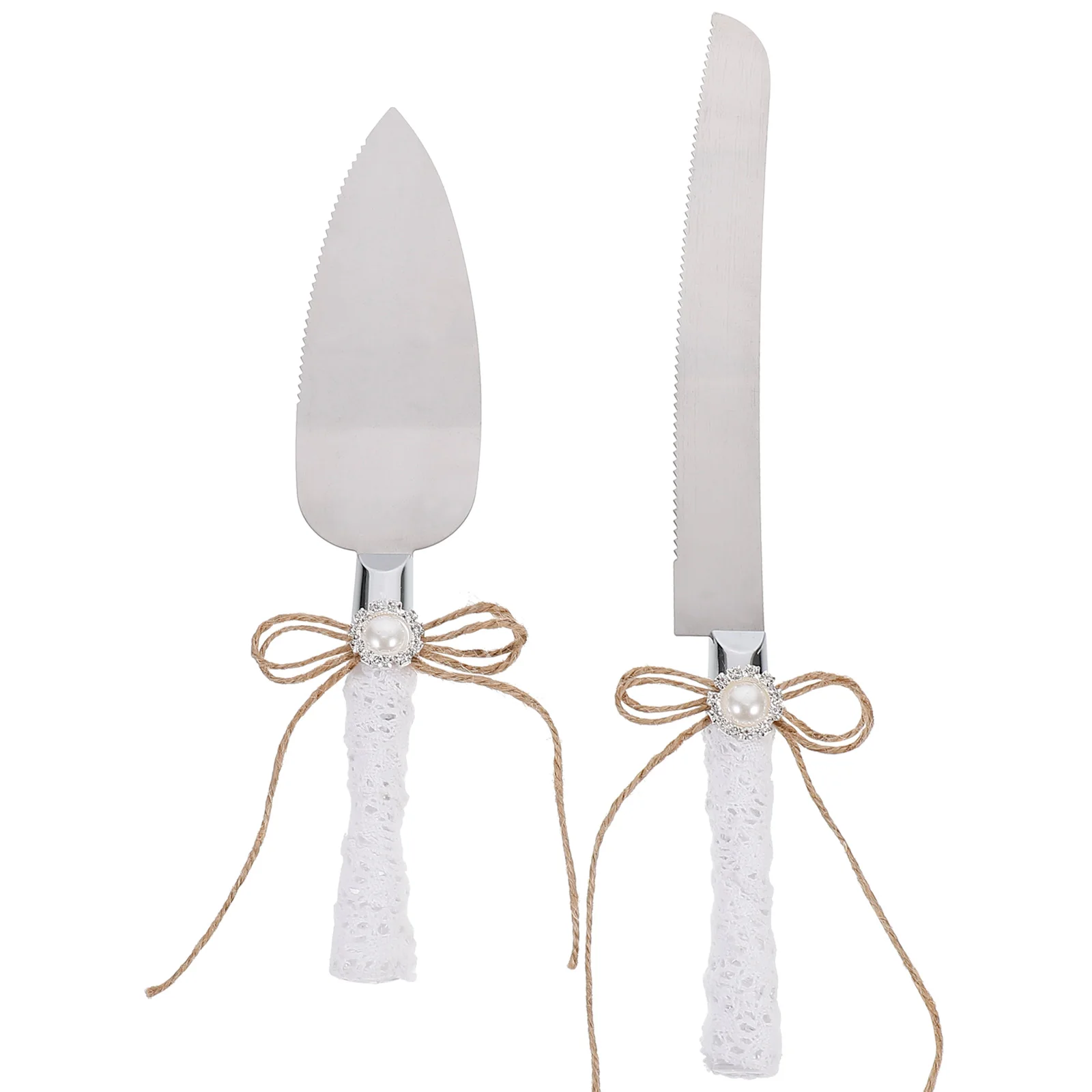 

Stainless Steel Cake Server Set Serrated Blade Wedding Birthday Party Accessories Easy Clean H Design Kitchen