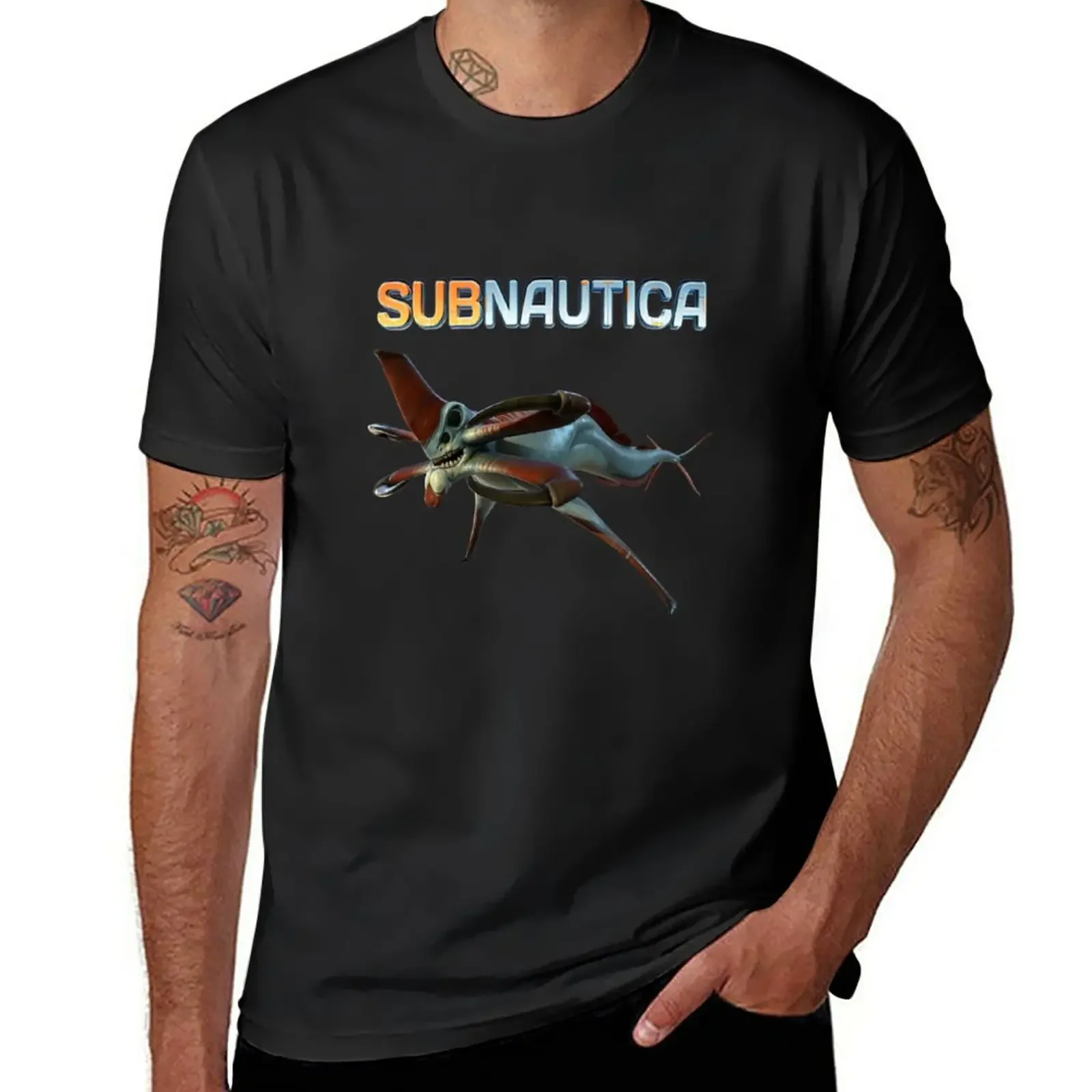 Футболка Leviathan Subnautica с рисунком Жнеца, кавайная одежда, рубашки больших размеров, графические футболки, мужские футболки с рисунком в стиле хип-хоп
