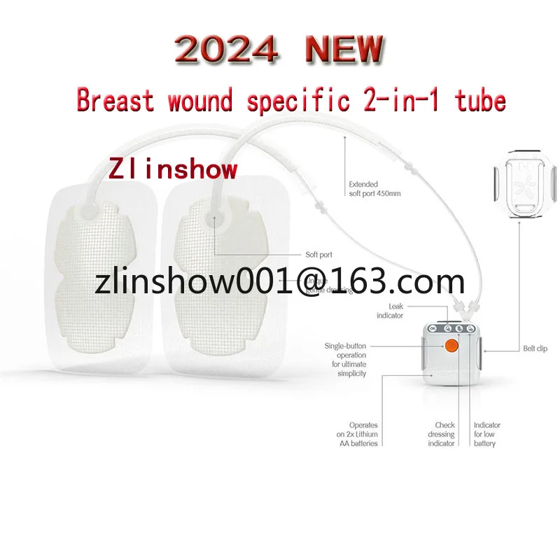 2024 NEW Disposable NPWT Pump with Reco System Breast Wound Specific 2-in-1 Tube in Stockin stock