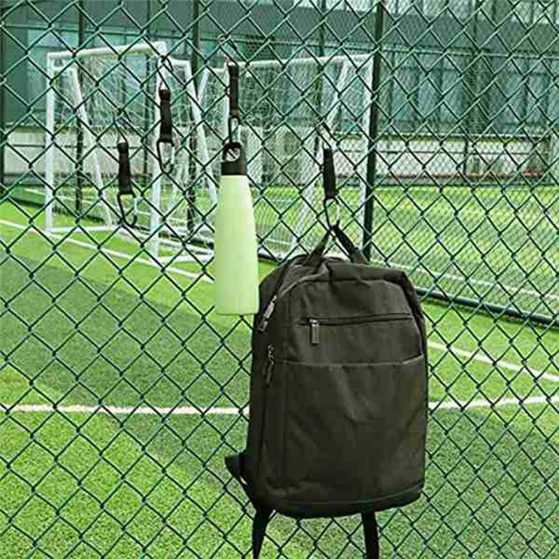 

B06C-6 Pcs Fence Hooks For Baseball Bag, Hooks With Nylon Safety Buckles Fence Hooks For Outdoor Sports Baseball,Softball