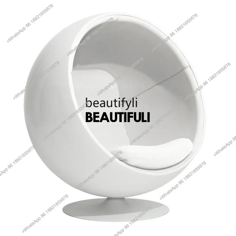 

ss newSemicircle FRP Lazy Massage Armchair Egg Shell Ball Seat Single Bubble Sofa Transparent Glider Furniture