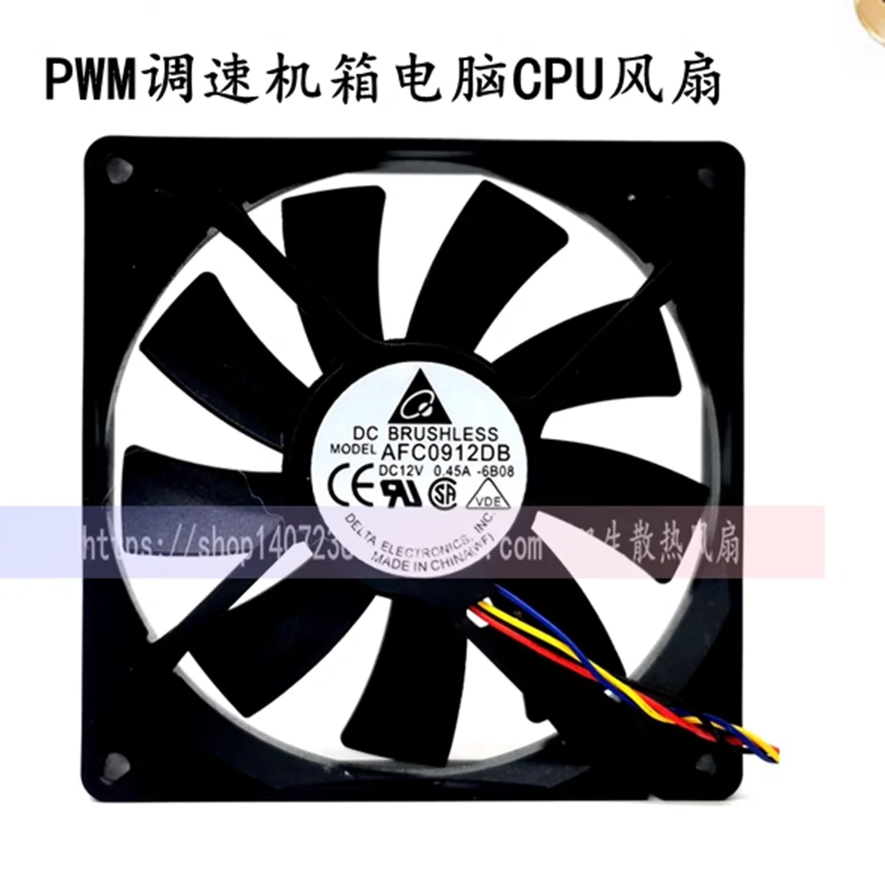 

for delta AFC0912DB 9015 90x90x15mm 90mm slim 12V 0.45A 3Pin PWM computer CPU cooler thin cooling fan