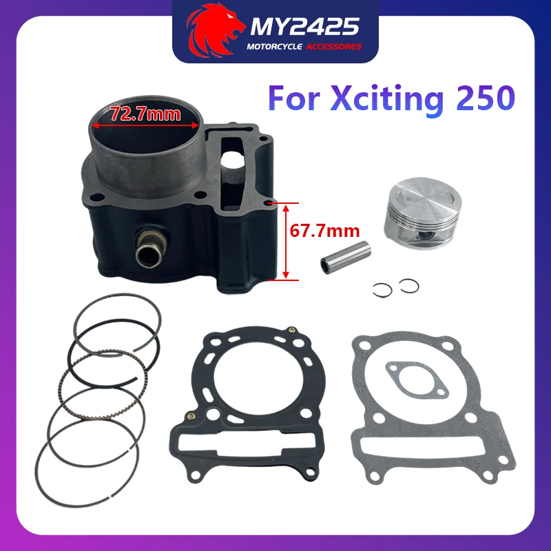 

For Kymco Xciting 250 Mxu250 Dink 250 People S 250cc 12100-KHE7-900 Motorcycle Engine Parts 72.7mm Bore Cylinder Piston Kit