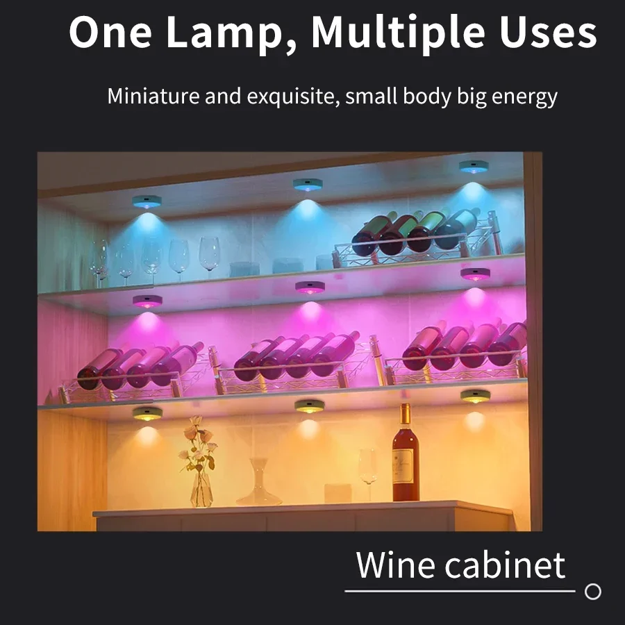 RGB Led ضوء الليل التحكم عن بعد اللاسلكية مصباح قابل لإعادة الشحن أضواء الخزانة الأضواء عرض خزانة غرفة المطبخ الديكور