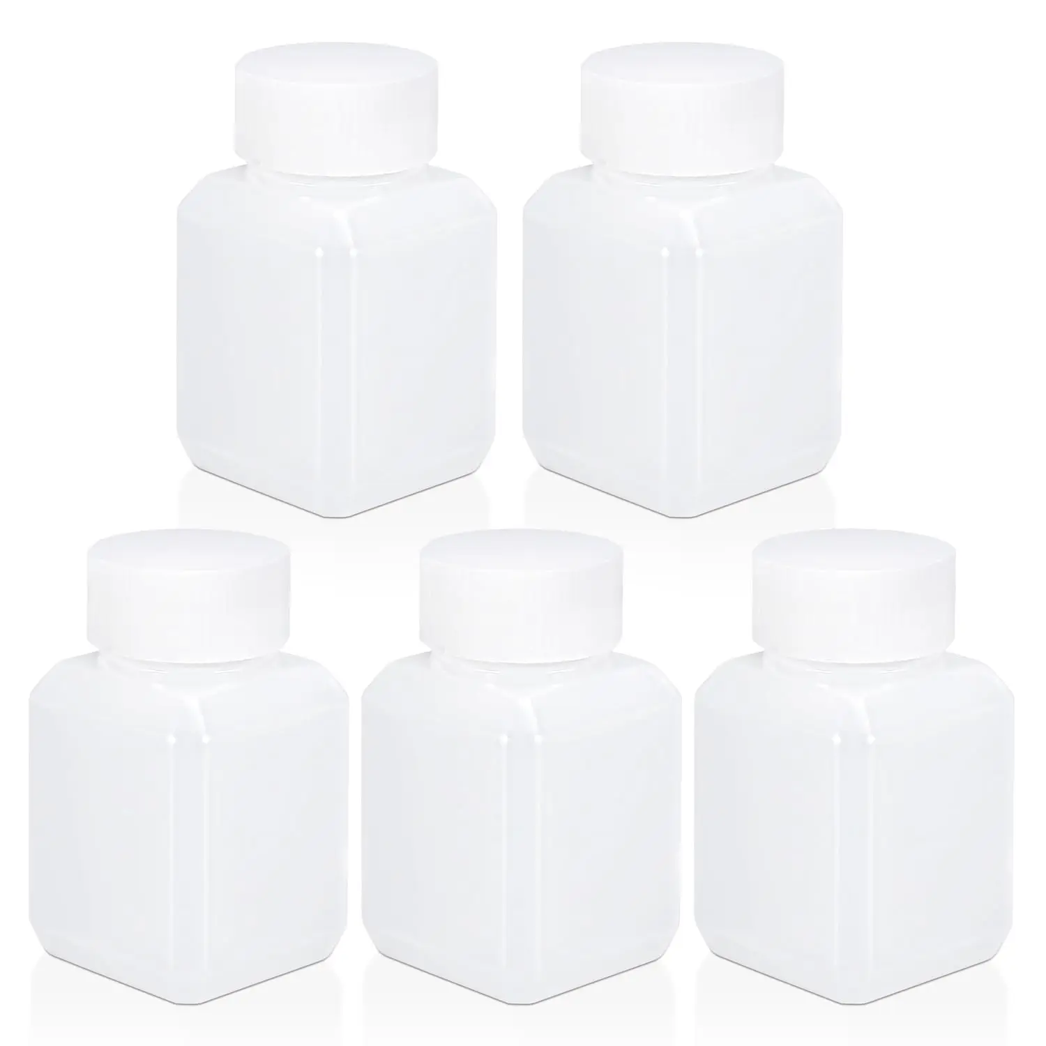 30ML Plastic Lab Chemical Reagent Bottles 20Pcs Square Storage Container Chemical Container Bottle Sample Sealing Bottles Liquid