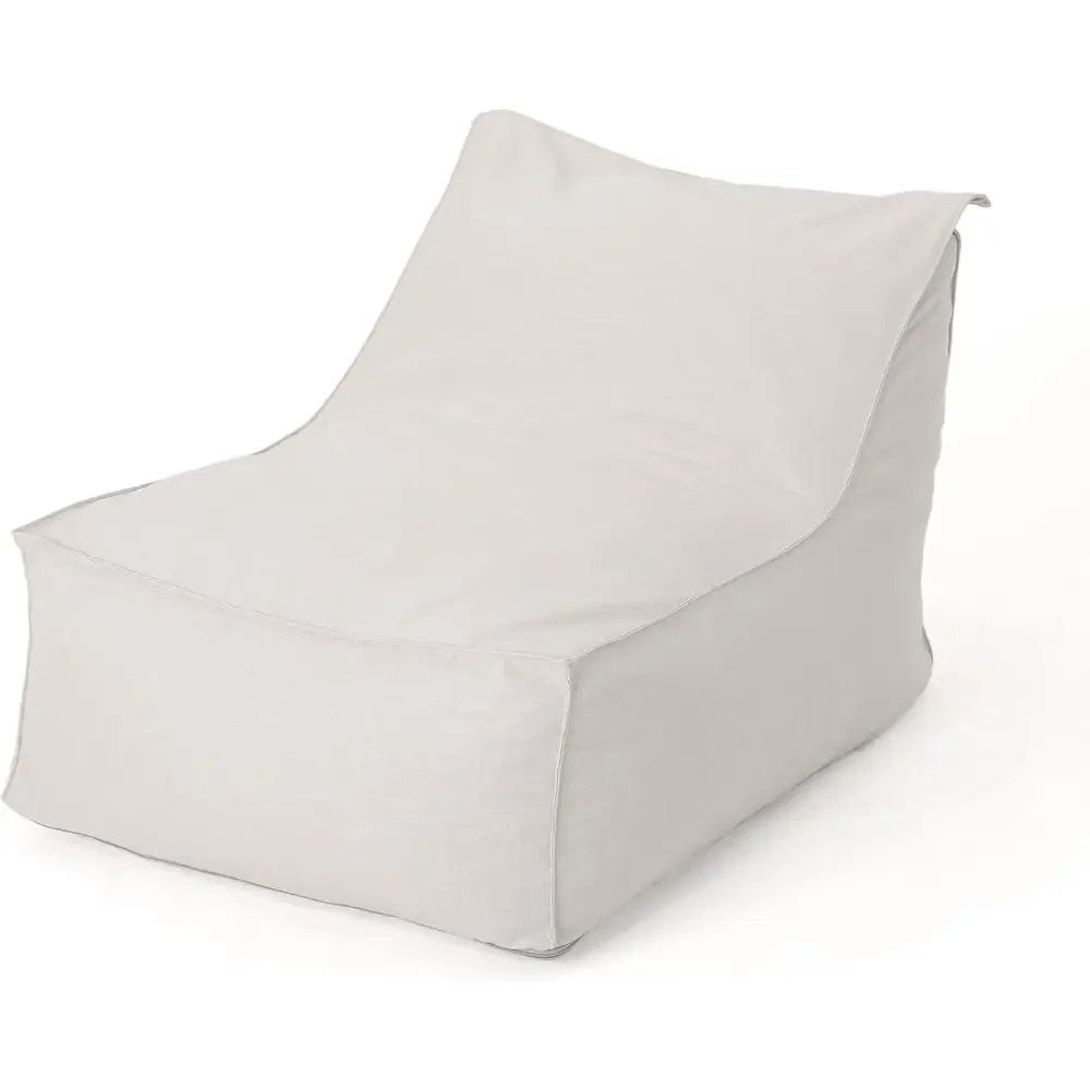 

Great Deal urniture Tulum Outdoor Khaki Water Resistant abric Bean Bag Lounger