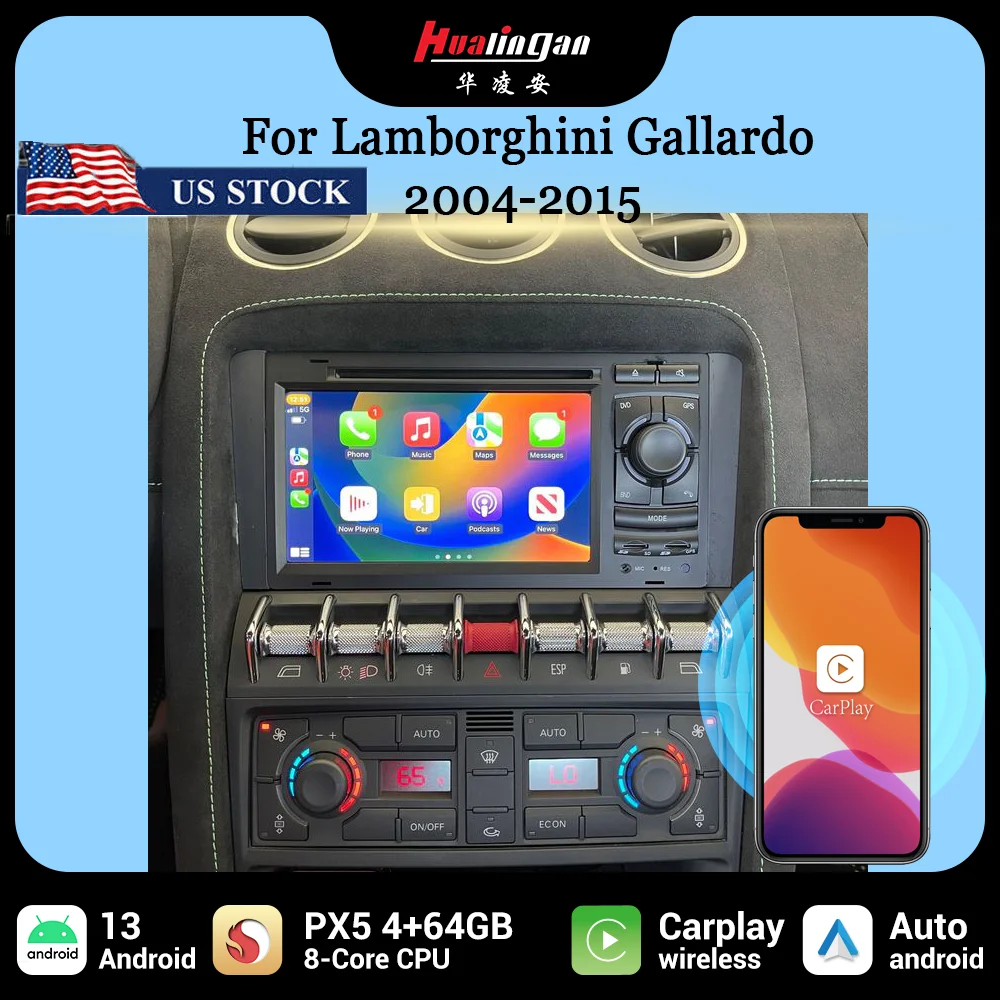 Hualingan for Lamborghini Gallardo GPS CarPlay Radio Stereo Upgrade 7 