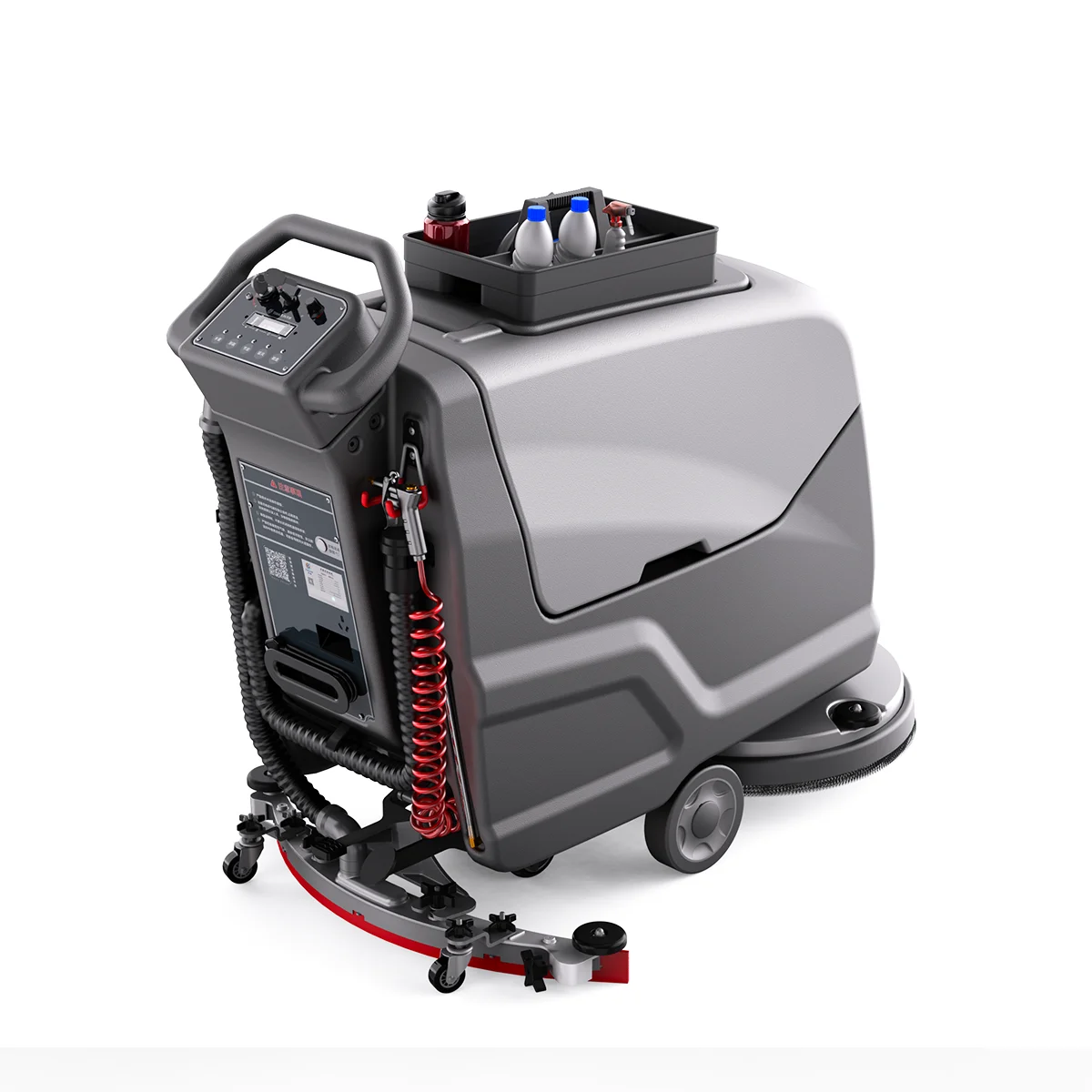 ARES550 High-quality Wood Floor Scrubber Electric Walk Behind Hand Push Floor Cleaning Machine