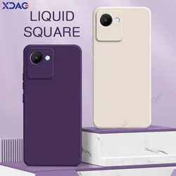 Original Candy Fashion Case Cover for Realme Narzo 50i Prime RealmeNarzo50iPrime Soft Square Liquid Silicone Phone Armor Housing