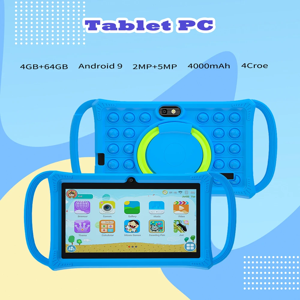 New 7.0-inch one-piece Android Tablet 4GB+64GB Android 9.0 system children's software 4000mAh Mini PC