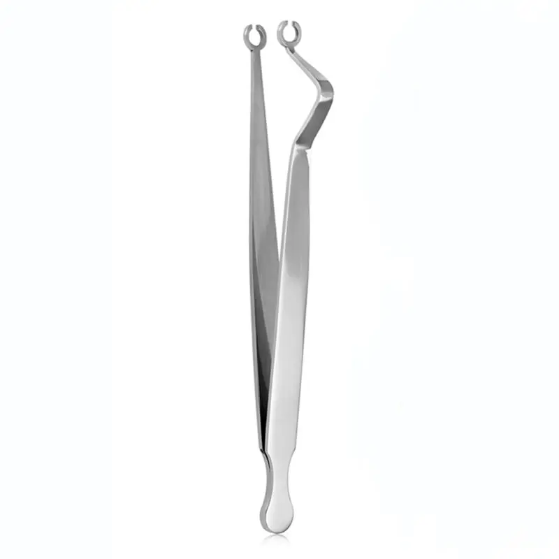 N10R-Ear Nose Piercing Clamps,Nose Septum Piercing Piercing Tool For All Piercings Stainless Steel Slotted Locking
