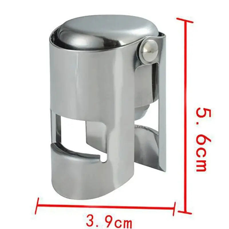 Stainless Steel Champagne Stopper Bottle Sealer Pressed Preservation Stopper for Champagne, Wine, Sparkling Wine Beer Bottle