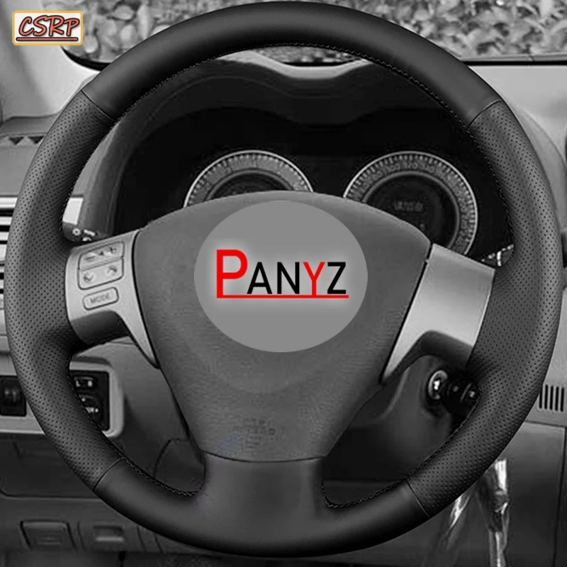 Black Microfiber Leather Hand-stitched Car Steering Wheel Cover For Toyota Corolla Matrix 2009-2013 Auris Car Accessories